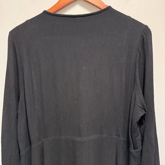 Torrid At The Knee Gauze Blouson Black Skater Dress Size 1x - Picture 10 of 14